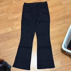 High-Rise Black Flare Jeans - Women